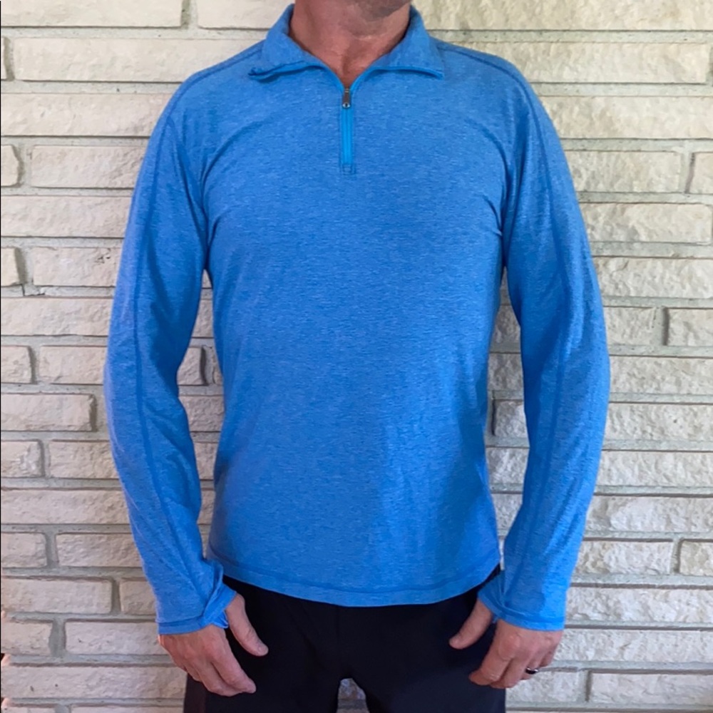 Luluemon Mens Long Sleeve Quarter ZIP Pull Over